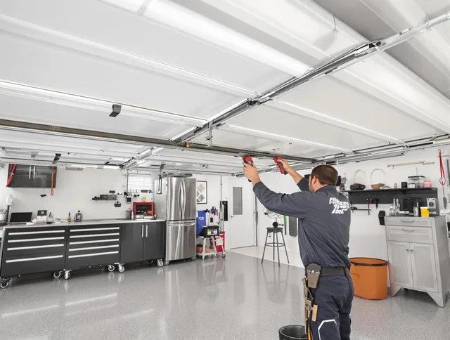 Overhead garage door repair service by Monroe Garage Door Repair in Monroe