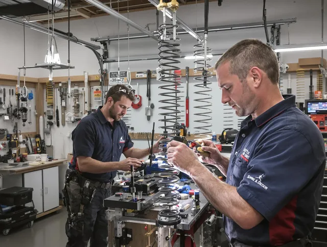 Garage door spring repair service by Monroe Garage Door Repair in Monroe